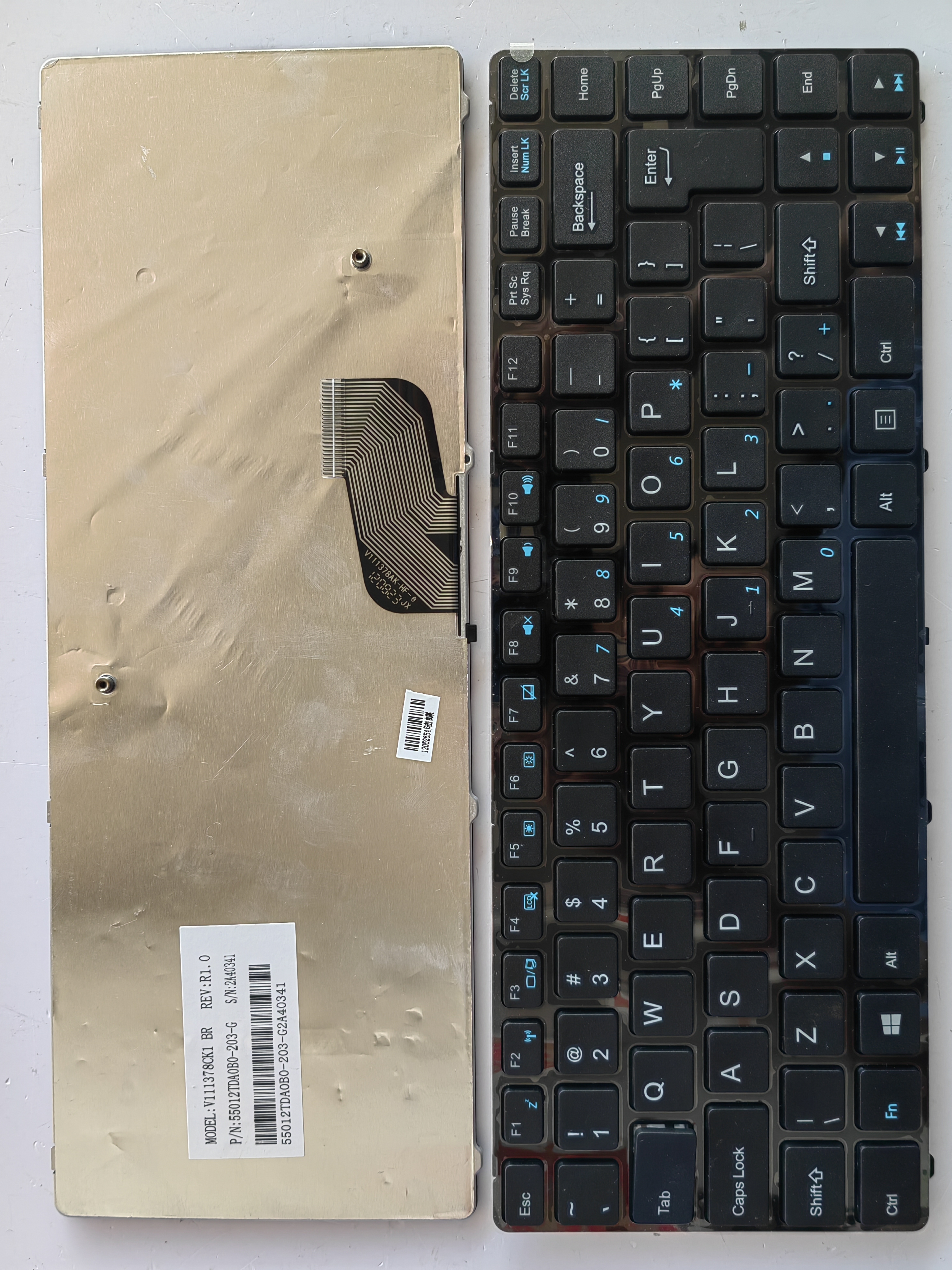 Picture of New Replacement Laptop Keyboard For HAIER 7G-3 BLACK FRAME BLACK UI Layout